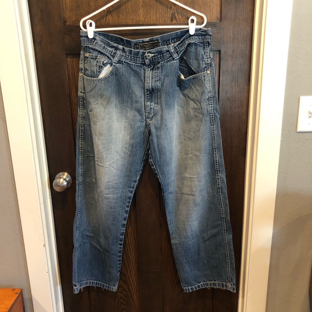 Vintage Y2K South Pole Baggy Streetwear Jeans Pants Size 38 Wide Leg Skater